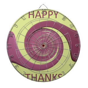 Happy Thanksgiving Golden Yellow whirl design.png Dartboard