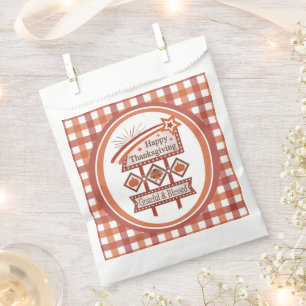 Happy Thanksgiving Grateful & Blessed Retro Sign Favour Bags