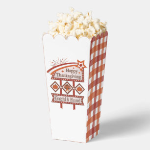 Happy Thanksgiving Grateful & Blessed Retro Sign Favour Box
