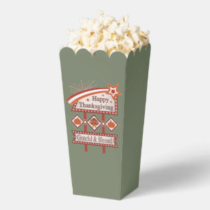 Happy Thanksgiving Grateful & Blessed Retro Sign Favour Box