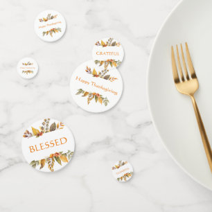 Happy Thanksgiving Grateful Blessed Thankful Confetti
