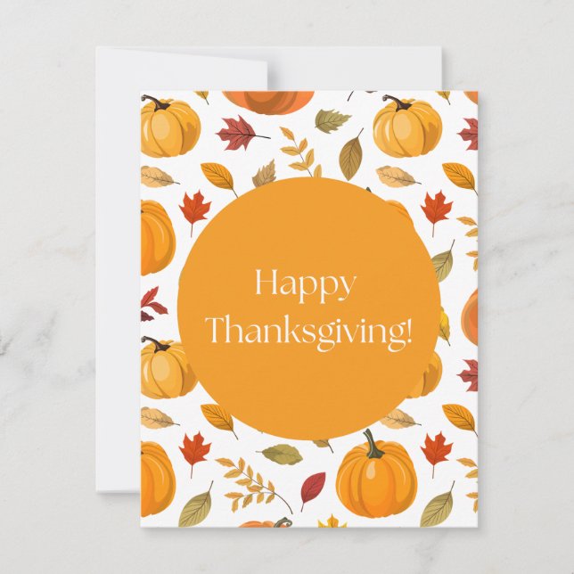 Happy Thanksgiving Greeting Card (Front)