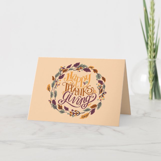 Happy Thanksgiving Greeting Card (Front)