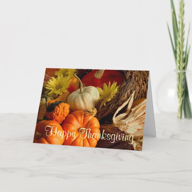 Happy Thanksgiving Greeting Card (Front)