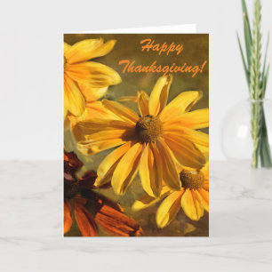 Happy Thanksgiving Greeting Card in Orange