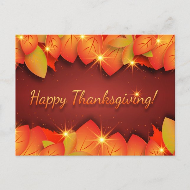 Happy Thanksgiving Greetings Postcard (Front)