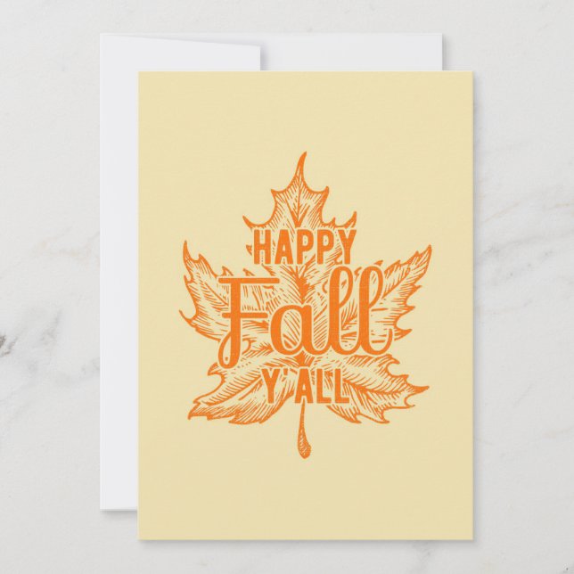 Happy Thanksgiving Happy Fall Yall Invitation (Front)