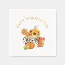 Happy Thanksgiving Harvest Flowers and Produce