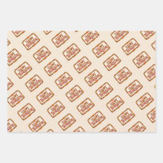 Happy Thanksgiving Harvest Leaf Frame Flat Sheet