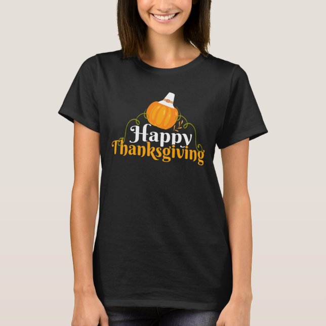 Happy Thanksgiving Hat Pumbikin T-Shirt (Front)