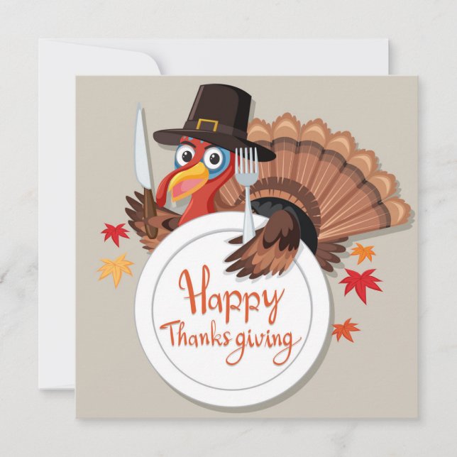 Happy Thanksgiving Holiday Card (Front)