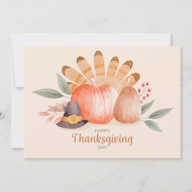 Happy Thanksgiving Holiday Card (Front)