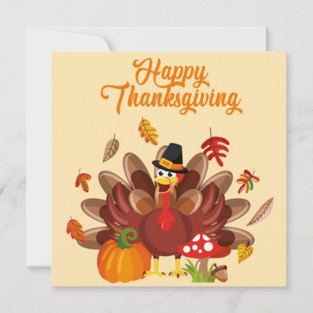 Happy Thanksgiving Holiday Card (Front)