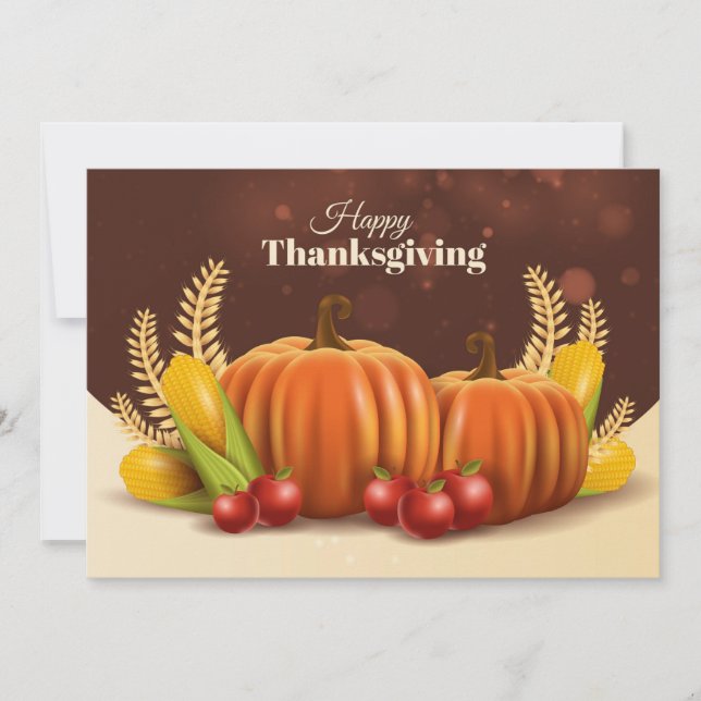 Happy Thanksgiving Holiday Card (Front)