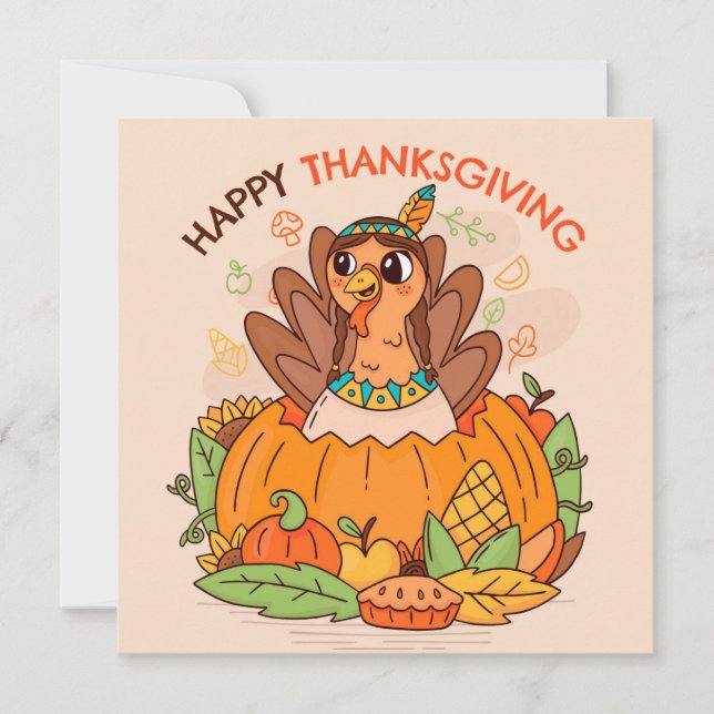 Happy Thanksgiving Holiday Card (Front)