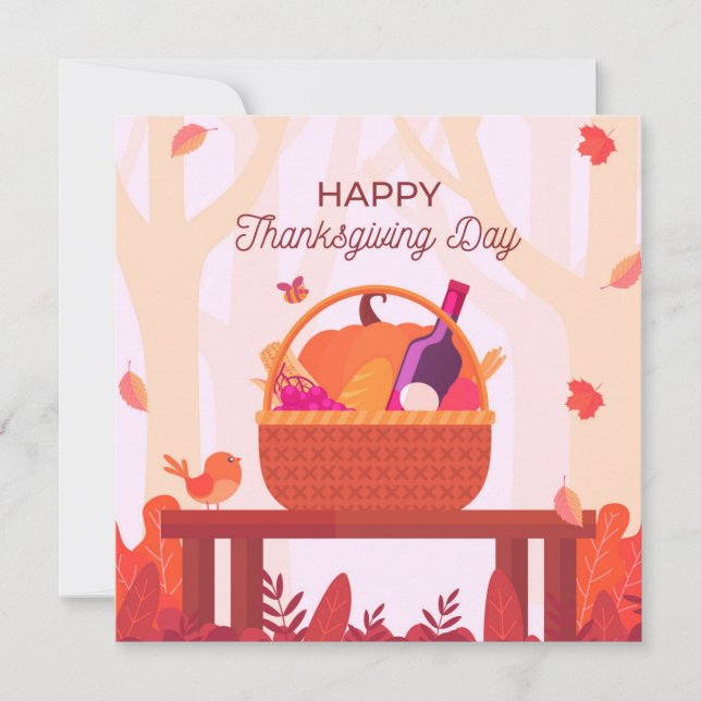 Happy Thanksgiving Holiday Card (Front)