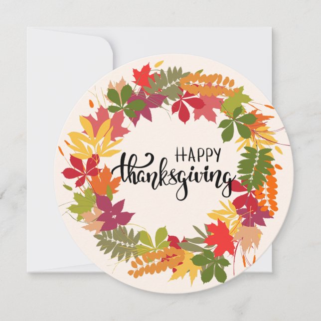 Happy Thanksgiving Holiday Card (Front)