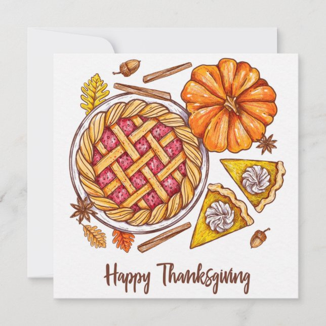 Happy Thanksgiving Holiday Card (Front)