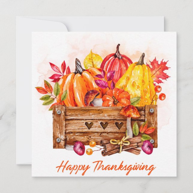 Happy Thanksgiving Holiday Card (Front)