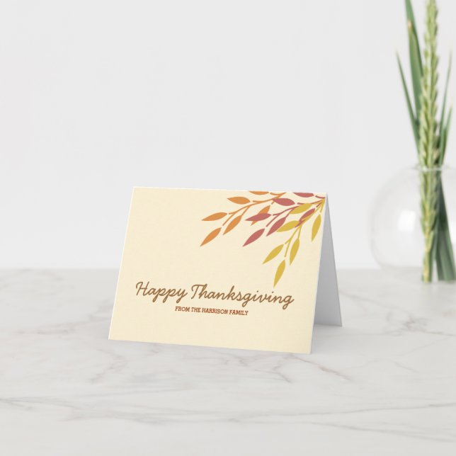 Happy Thanksgiving Holiday Card (Front)