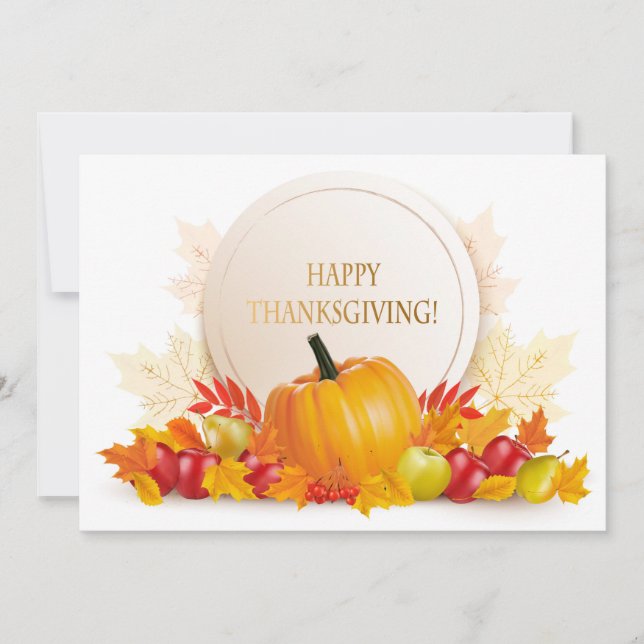 Happy Thanksgiving Holiday Card (Front)