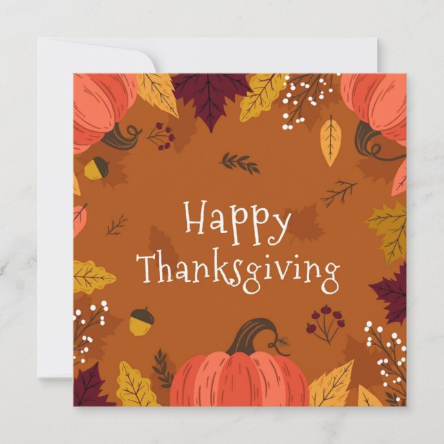 Happy Thanksgiving Holiday Card (Front)