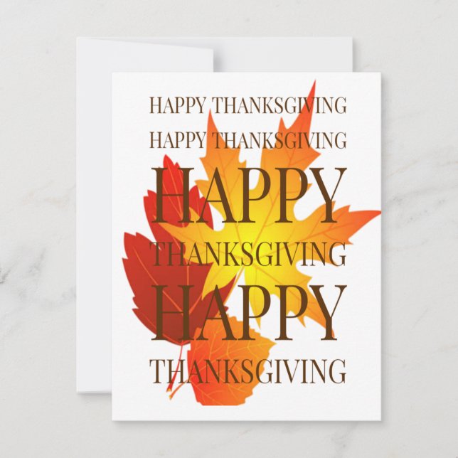 Happy Thanksgiving Holiday Card (Front)