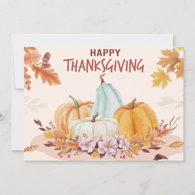 Happy Thanksgiving Holiday Card (Front)