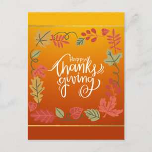 Happy Thanksgiving  Holiday Postcard