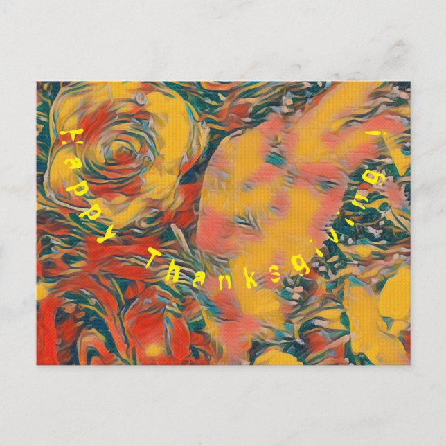 Happy Thanksgiving ! Holiday Postcard (Front)