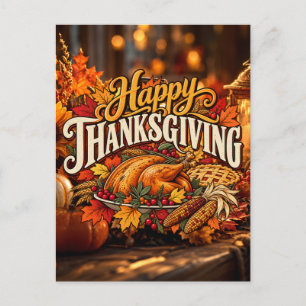 Happy Thanksgiving Holiday Postcard