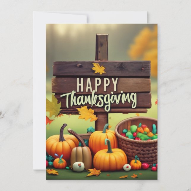 Happy Thanksgiving Invitation (Front)