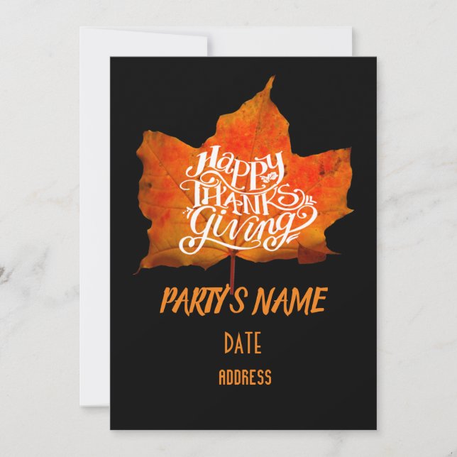 HAPPY THANKSGIVING INVITATION (Front)