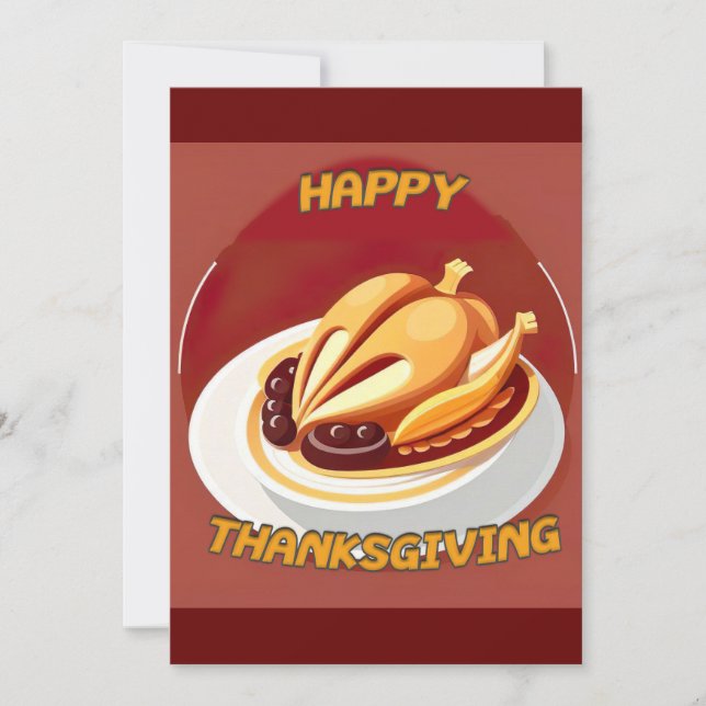 happy thanksgiving invitation (Front)