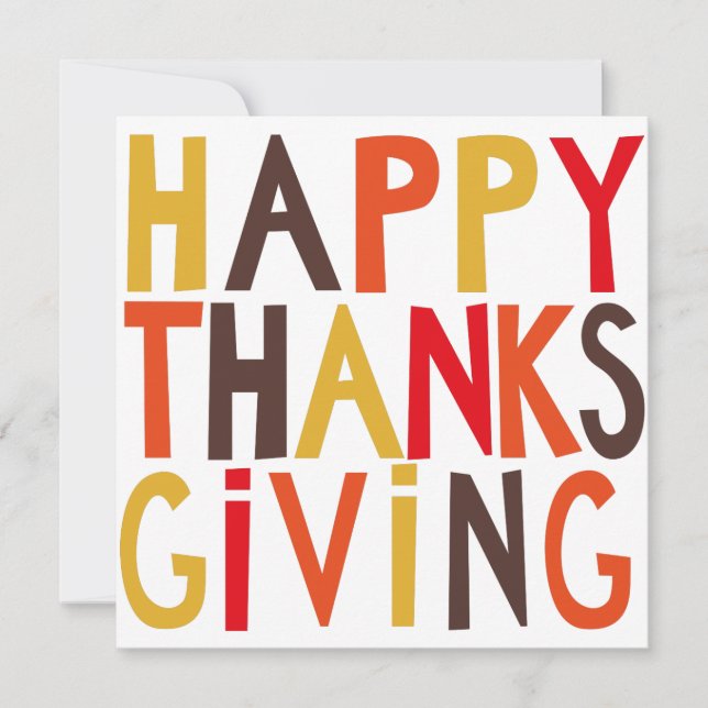 Happy Thanksgiving! Invitation (Front)