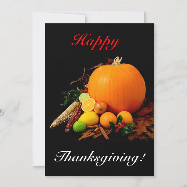 Happy Thanksgiving Invitation (Front)