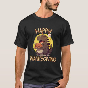 Happy Thanksgiving Kaiju Monster Turkey Feast Styl T-Shirt