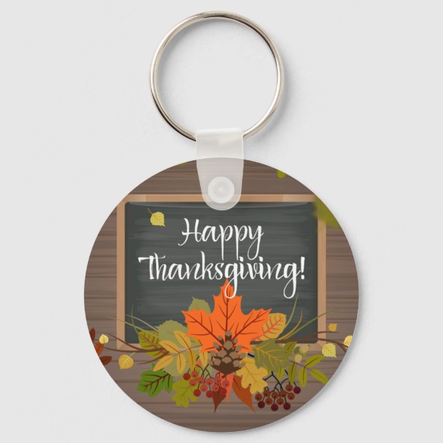 happy thanksgiving key ring (Front)