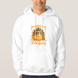 Happy Thanksgiving Labrador Dog Turkey Pumpkin Lon Hoodie