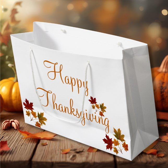 Happy Thanksgiving  Large Gift Bag (Creator Uploaded)