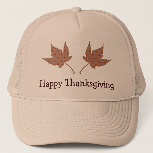Happy Thanksgiving Leaf Cap (Front)