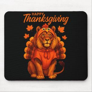 Happy Thanksgiving Lion Women Boys Girls Kids Outf Mouse Mat