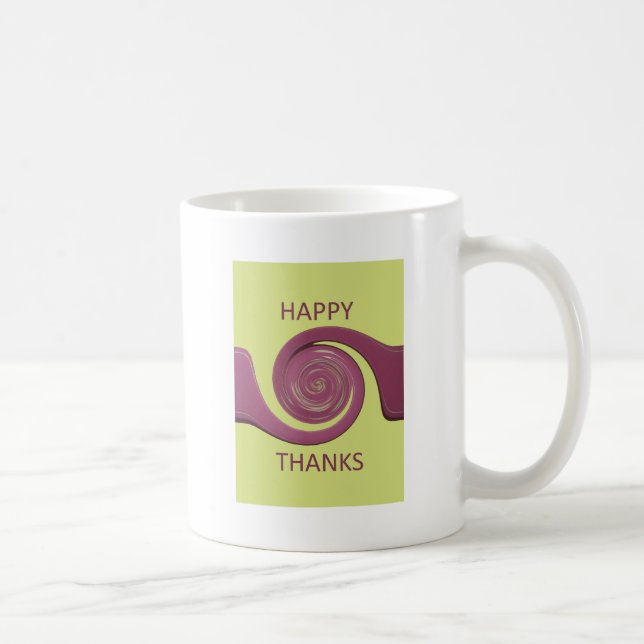 Happy Thanksgiving Lovely Amazing Text Art Design Coffee Mug (Right)