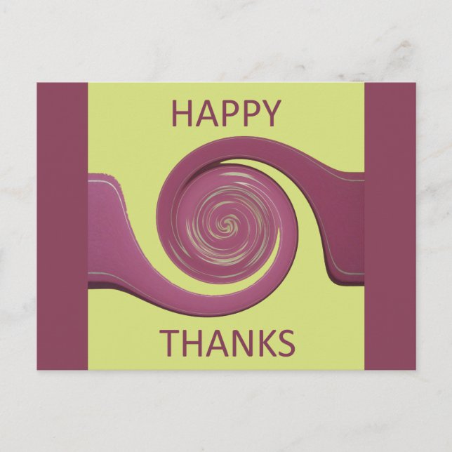 Happy Thanksgiving Lovely Amazing Text Art Design Postcard (Front)