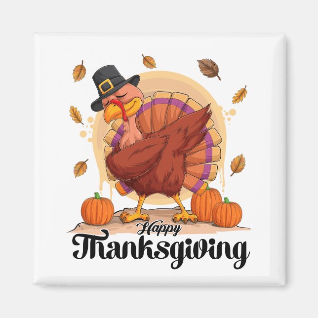 Happy Thanksgiving  Magnet (Front)