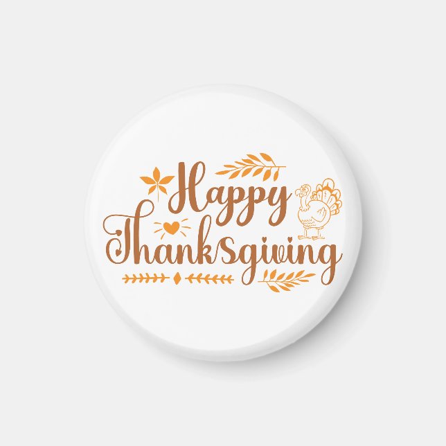 Happy Thanksgiving Magnet (Front)