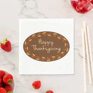 Happy Thanksgiving Message Napkin