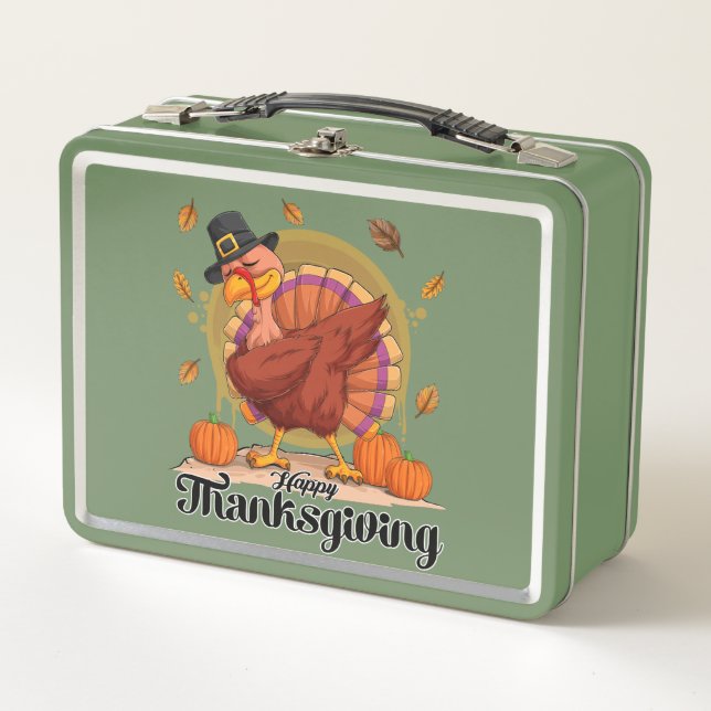 Happy Thanksgiving  Metal Lunch Box (Front)