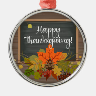 happy thanksgiving metal tree decoration