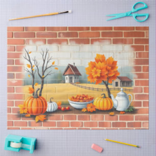 Happy Thanksgiving Modern Beautiful Fall Tissue Paper